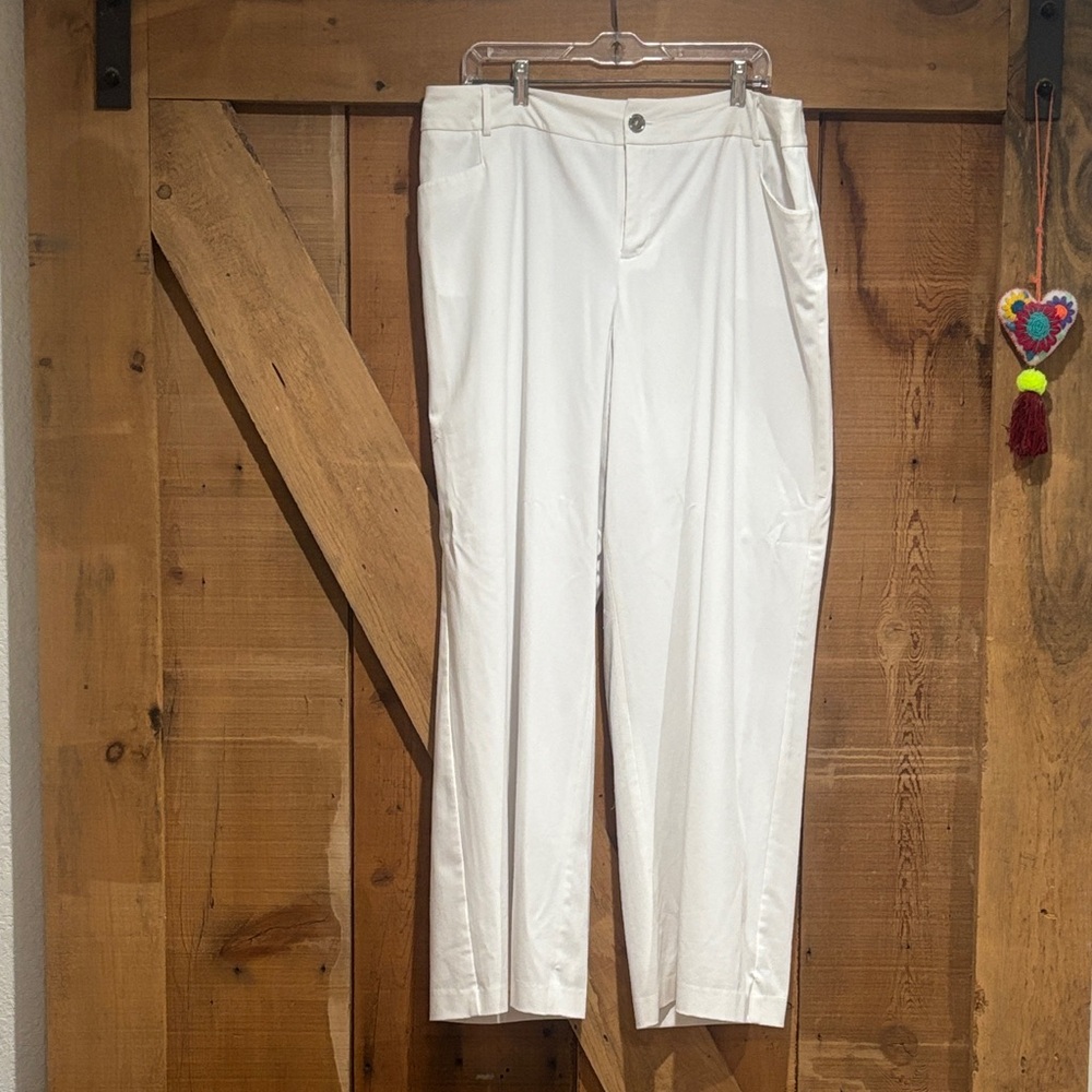 Lane Bryant White Wide Leg Pants
